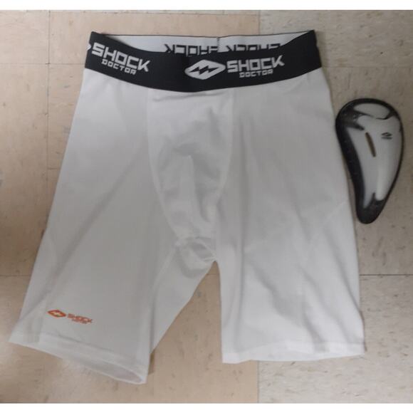 Open Box Shock Doctor Core Compression Shorts w/BioFlex Cup Size Large W34-36 - Picture 1 of 7